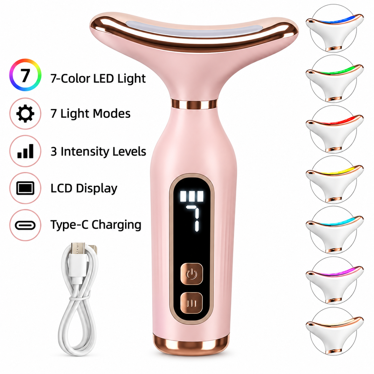 GlowVault 7-Color LED Face & Neck Sculpting Device