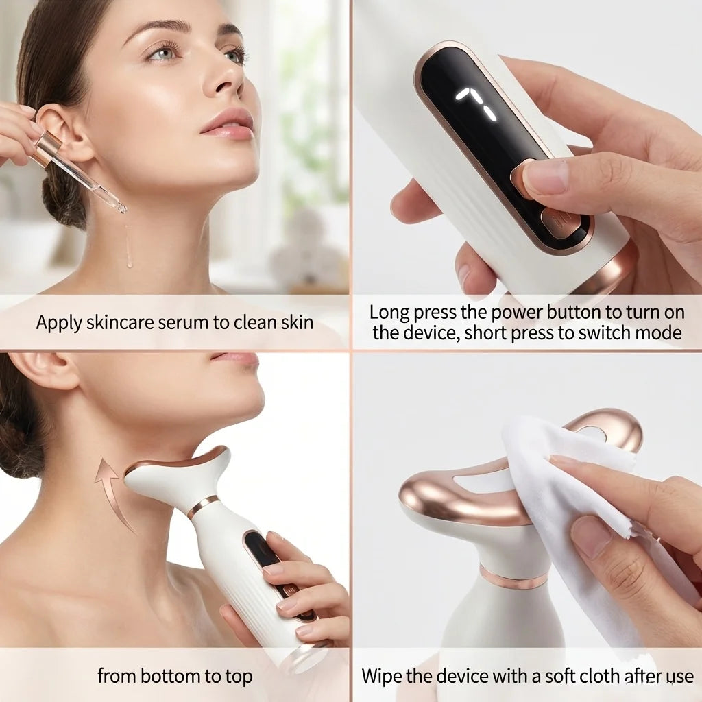 GlowVault 7‑Color LED Neck & Face Sculpting Therapy Device