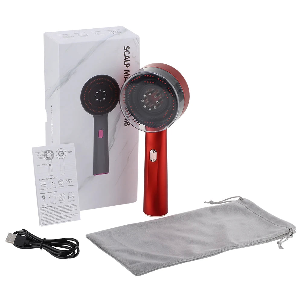 GlowVault Infrared Scalp Massager & Hair Growth Oil Applicator (630nm)