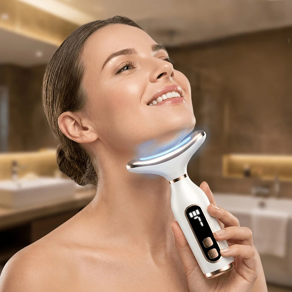 GlowVault 7‑Color LED Neck & Face Sculpting Therapy Device