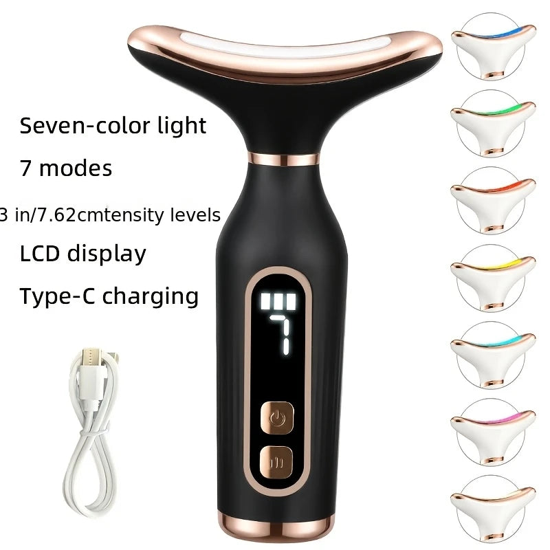 GlowVault 7‑Color LED Neck & Face Sculpting Therapy Device