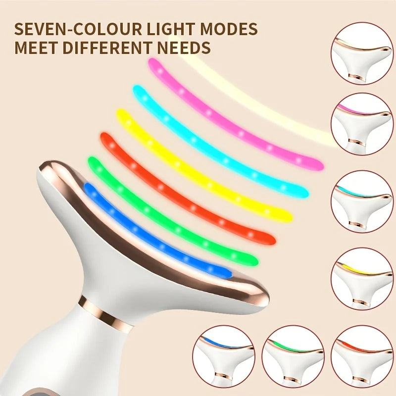 GlowVault 7‑Color LED Neck & Face Sculpting Therapy Device