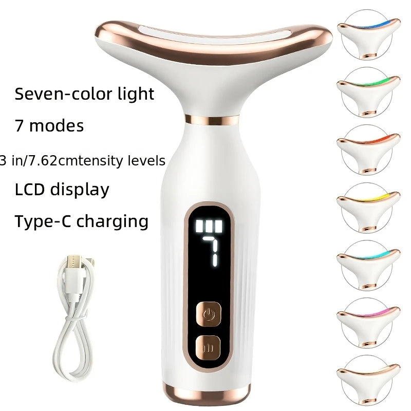 GlowVault 7‑Color LED Neck & Face Sculpting Therapy Device